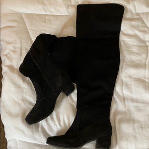 Black thigh high boots